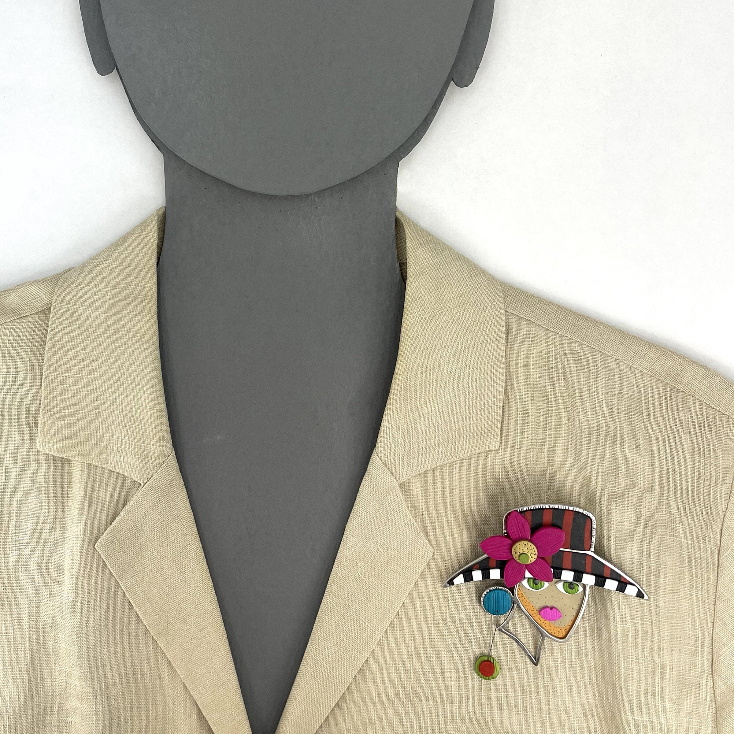 Women and Hats Pin No. 8