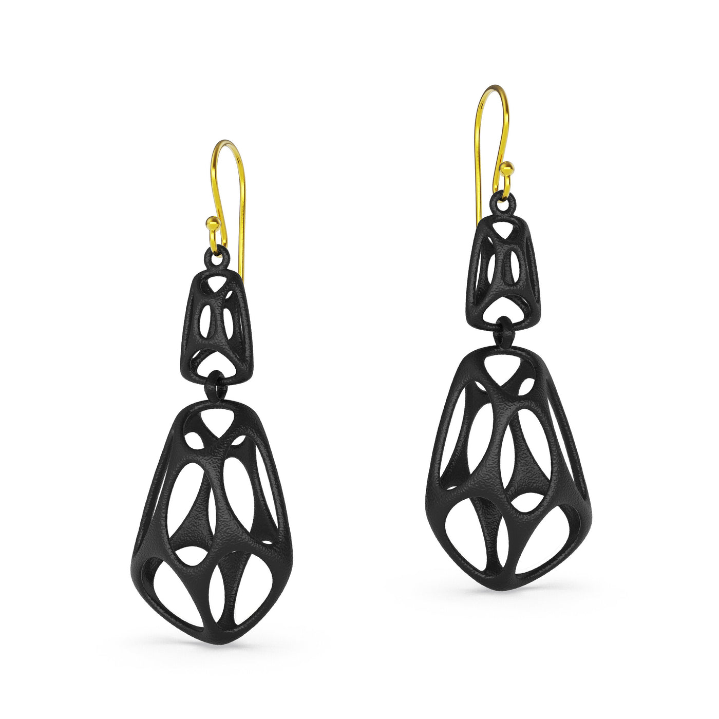 Black & Gold Ear Wire