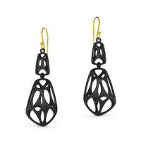 Black & Gold Ear Wire