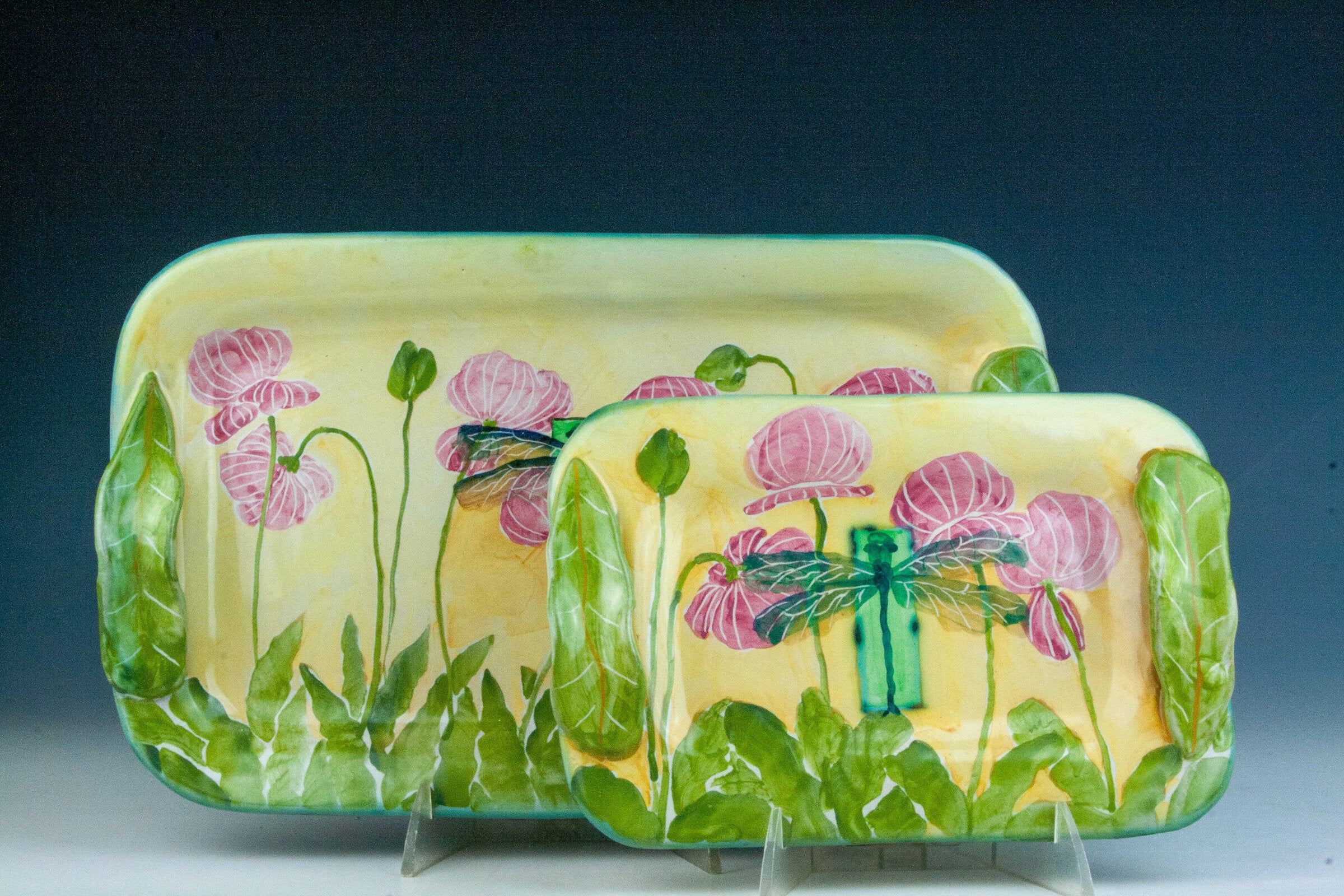 Medium Poppy & Dragonfly Platter