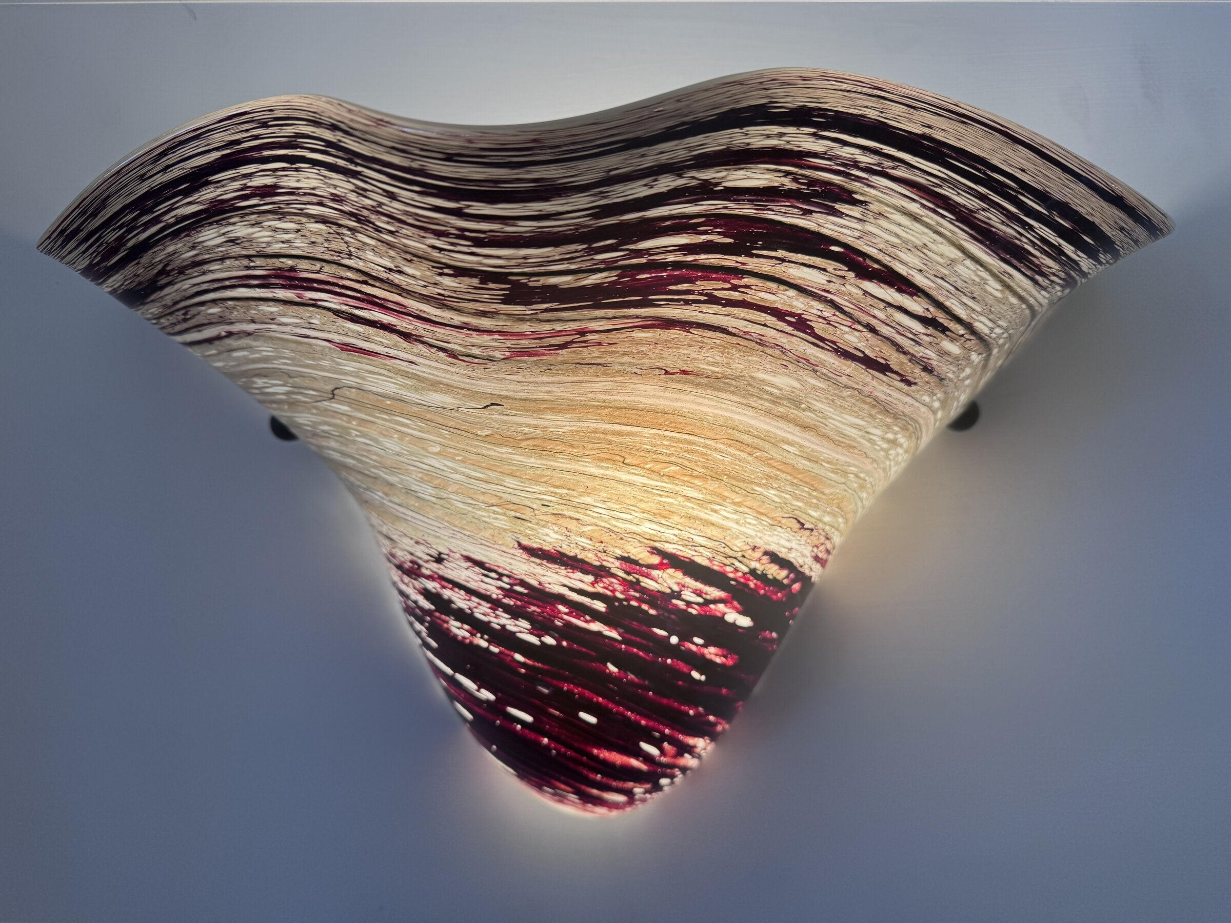 Burgundy Transitions Fluted Sconce