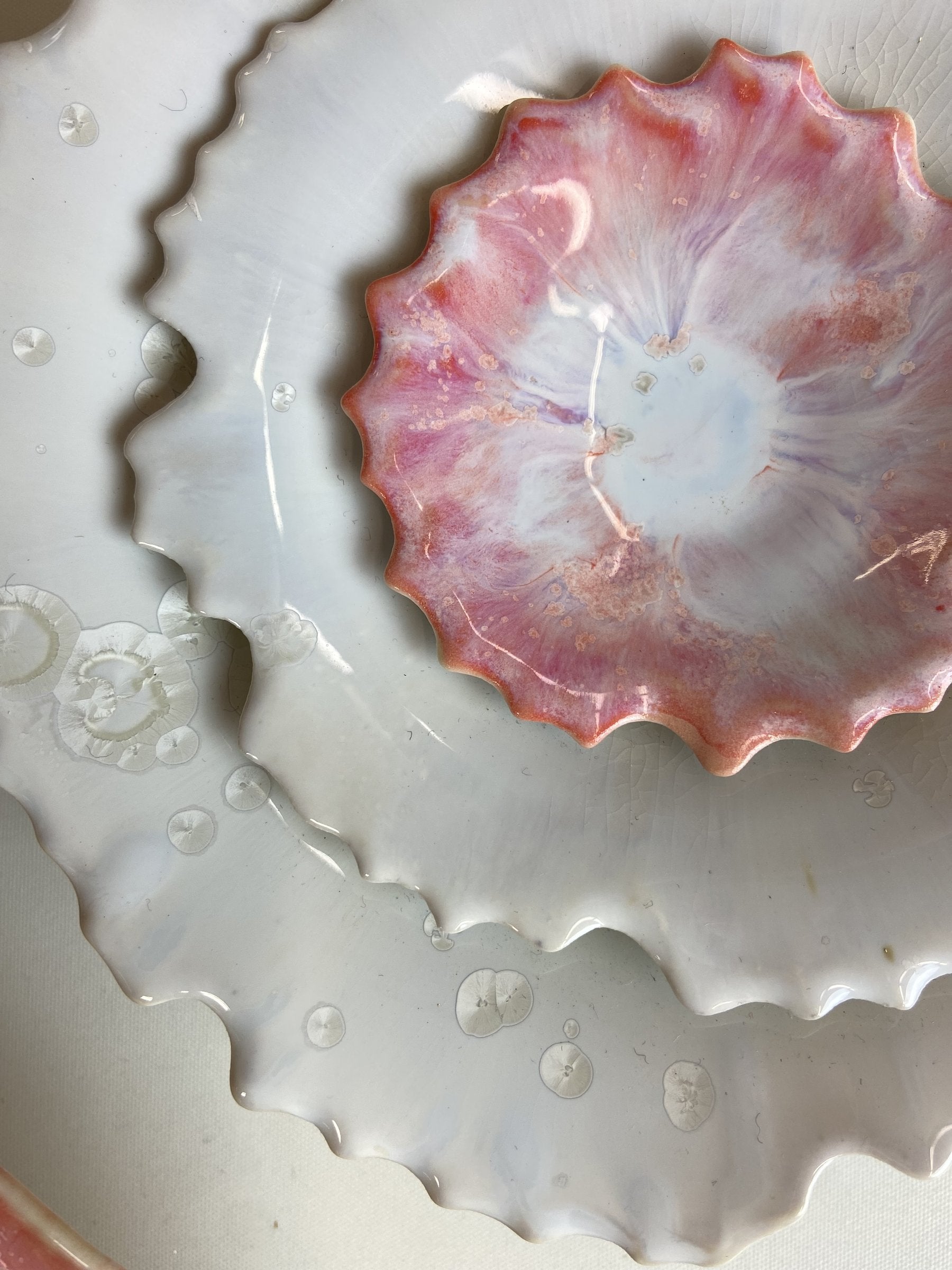 Coral and Ivory Wall Installation, Set 2