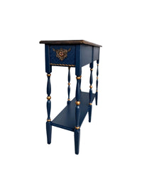 Blue Vintage Bird Console Table