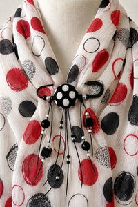 Polka Dot Vintage Silk Swing Pin