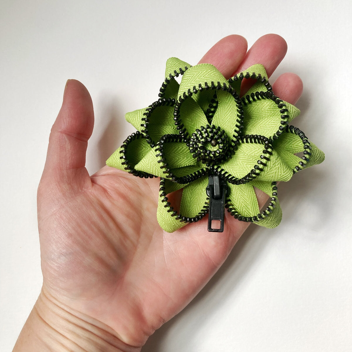 Chartreuse Zipper Pin