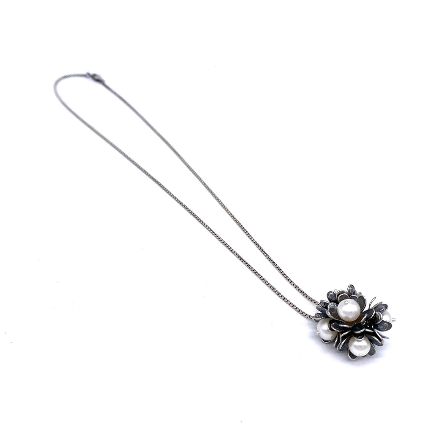 Rosy Blossom Cluster Necklace