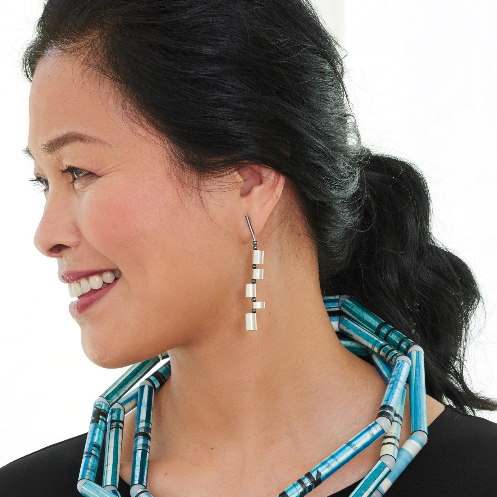 Linked Tube Earrings