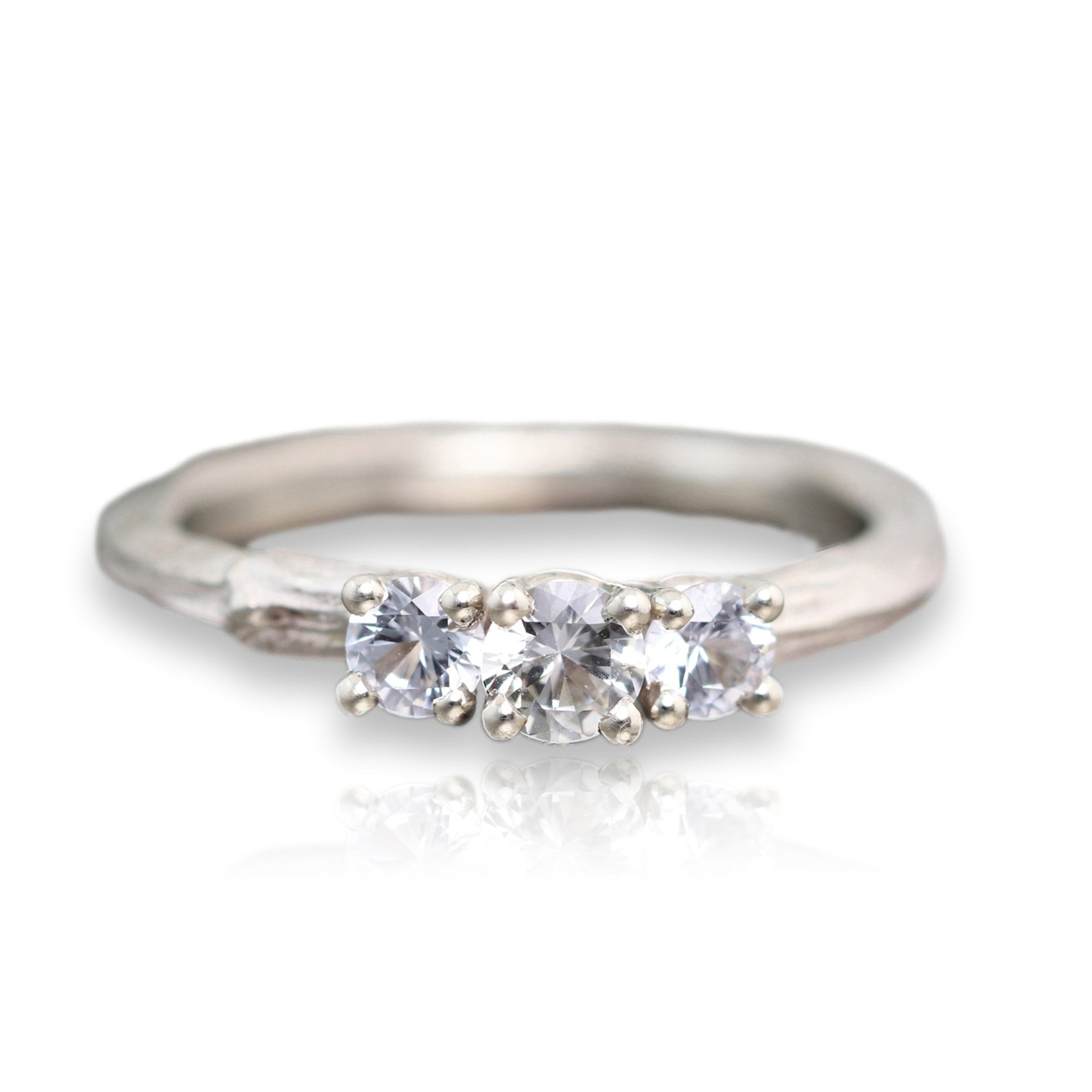 Three-Stone Sapphire Twig Ring