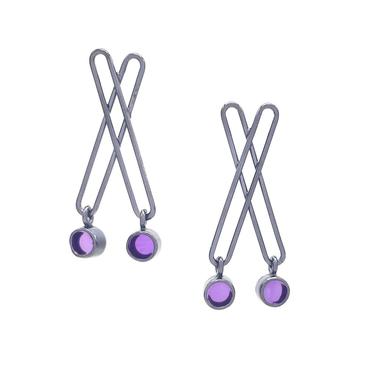 Amethyst X Earrings