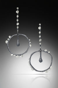 Framed Rock Drop Earrings