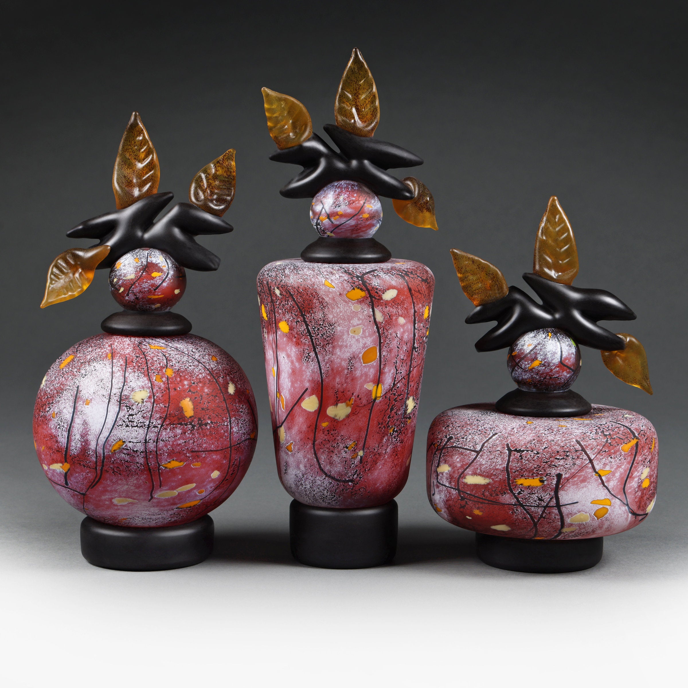 Red Autumn Apples Tall Tapered