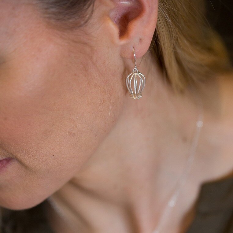 Silver Doily Drop Earrings