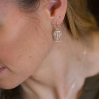 Silver Doily Drop Earrings