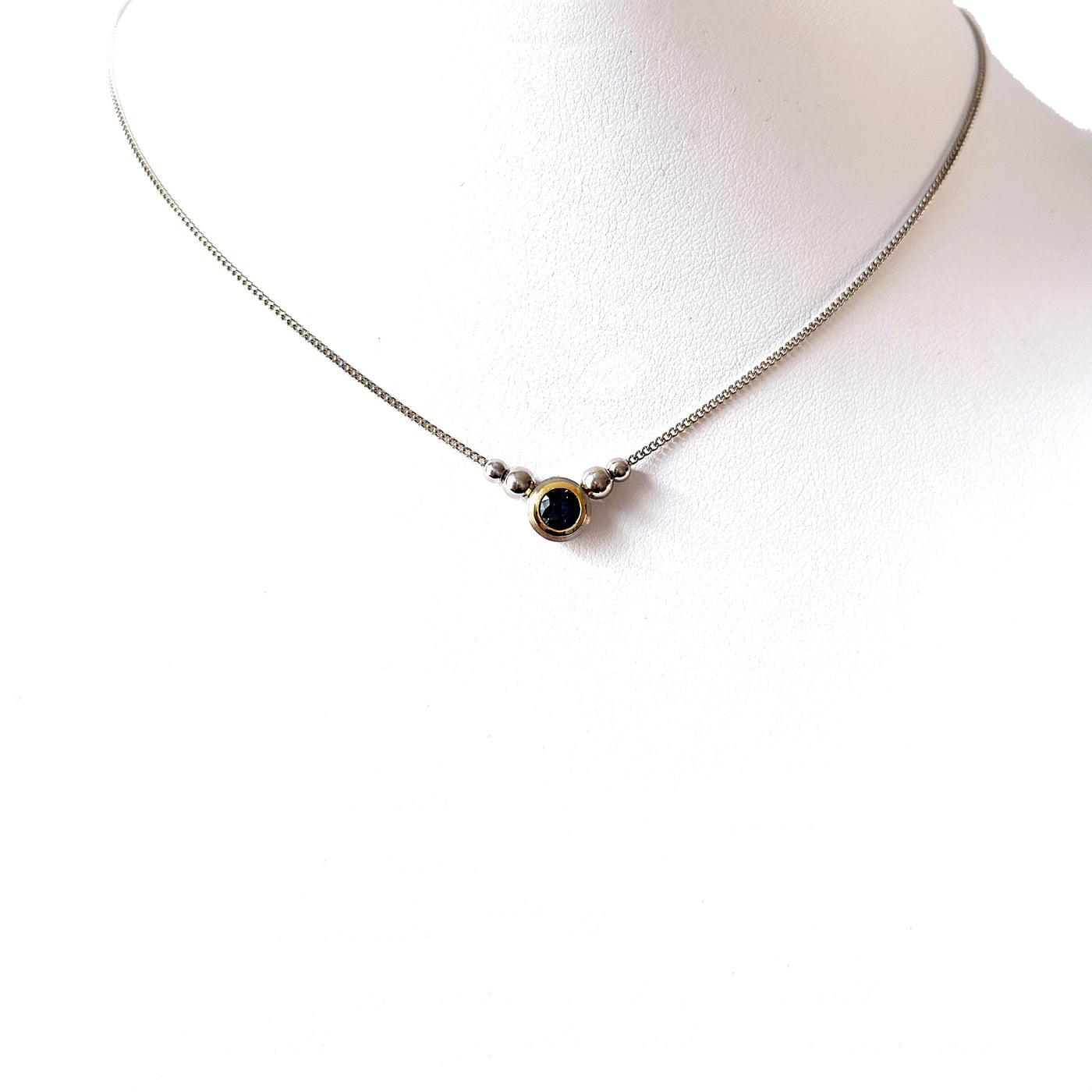 Blue-Green Sapphire Simplicity Pendant