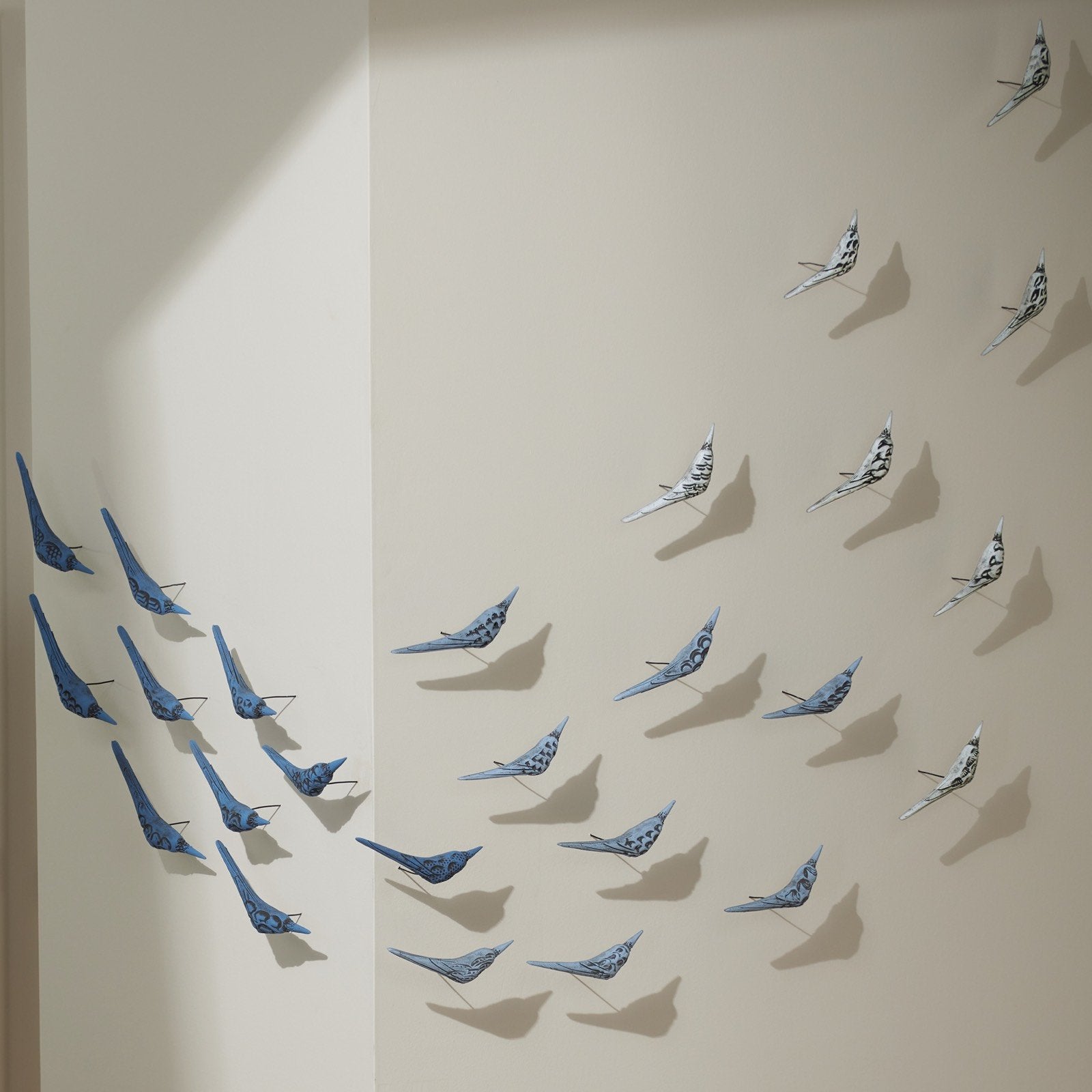 Blue Birds in Flight