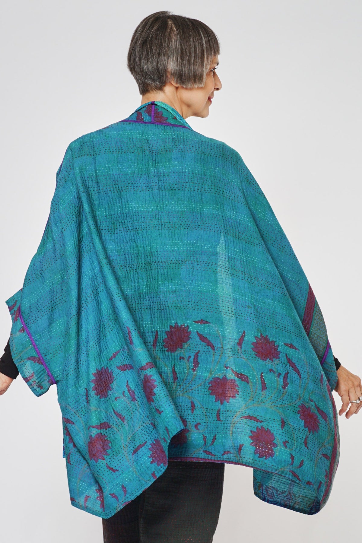 Double Collar Poncho #5