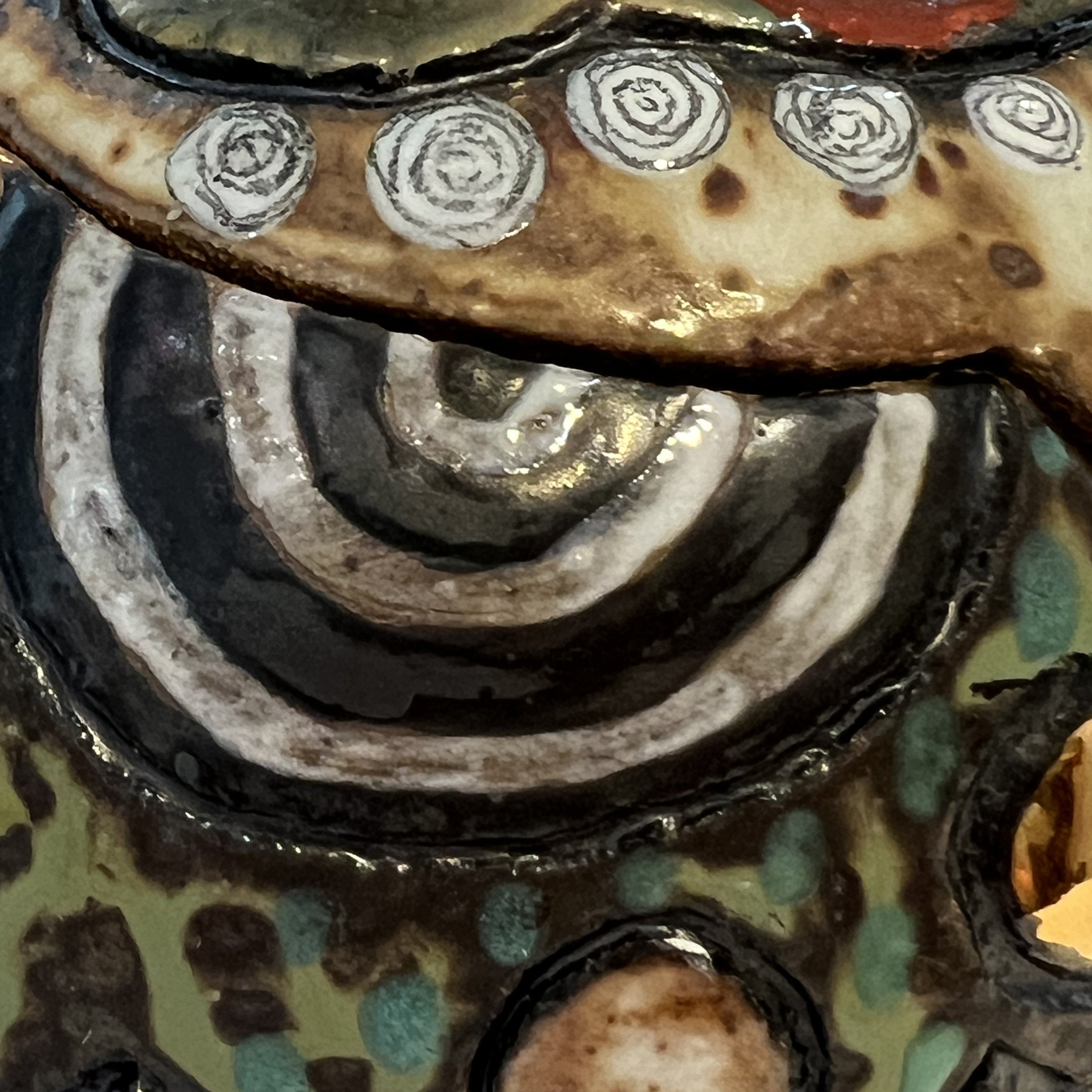 Rustic Gold Swirl Ceramic Box