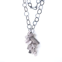 Carved Kunzite Cluster Necklace