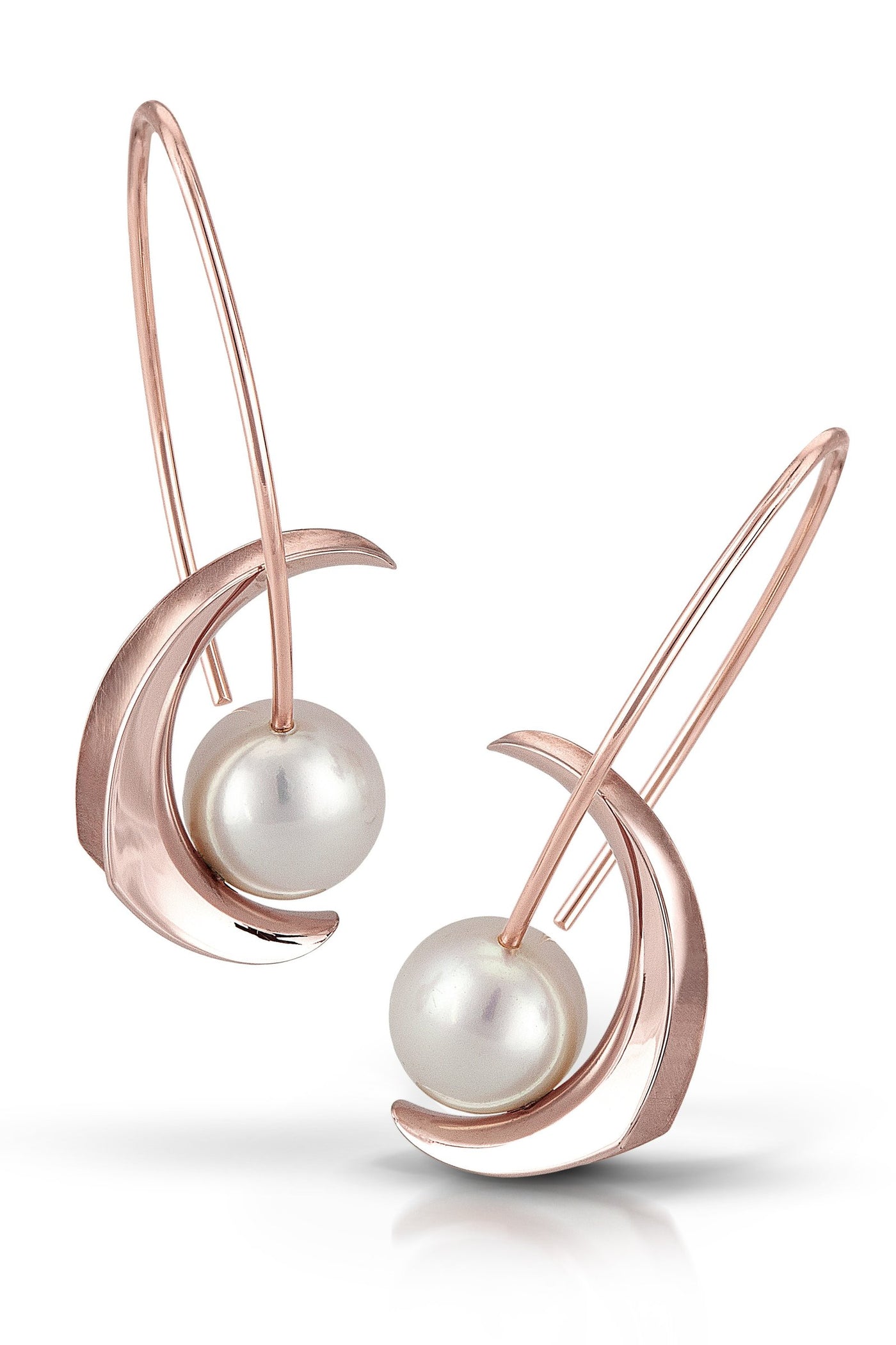 14k Rose Gold with White Pearl