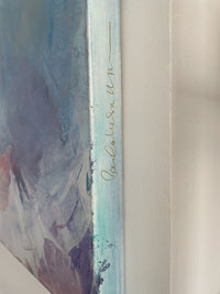 Shows part of signature on right horizontal side.