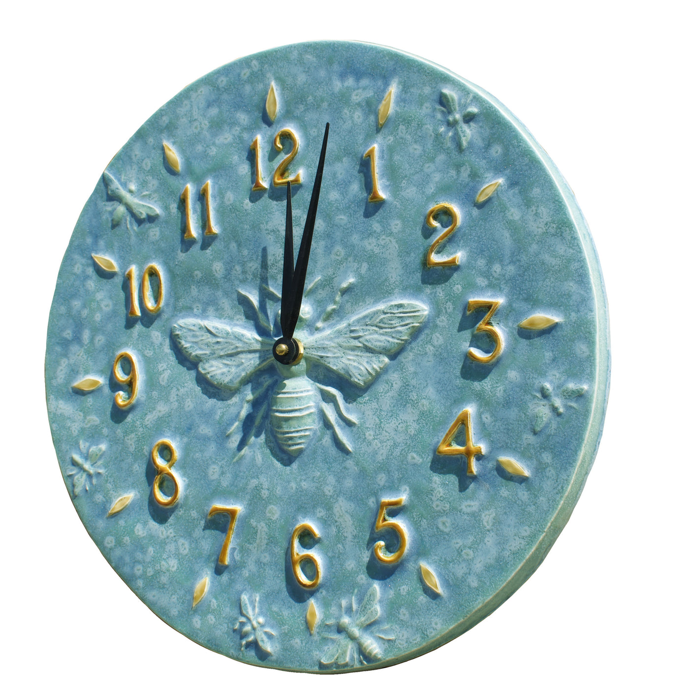 Honeybee Wall Clock in Turquoise