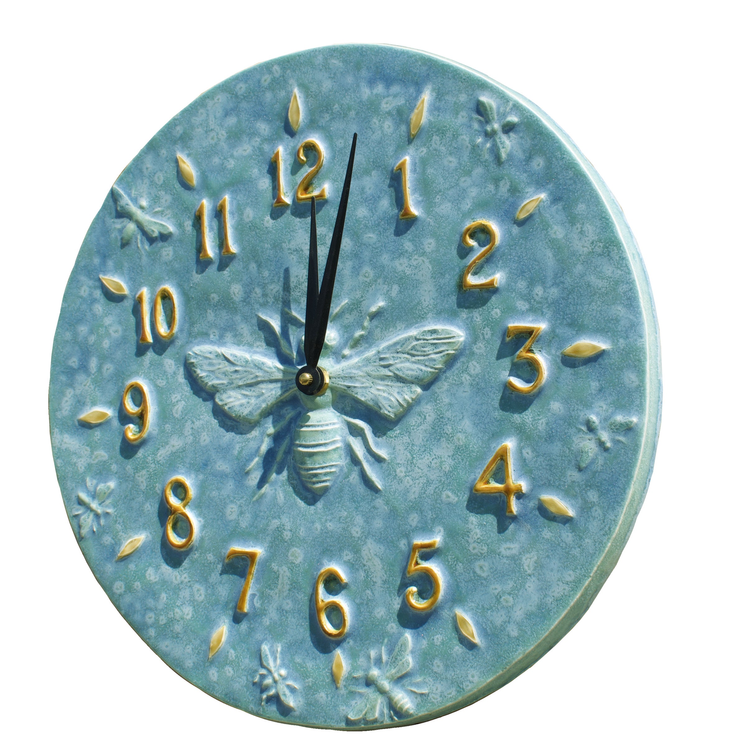 Honeybee Wall Clock in Turquoise