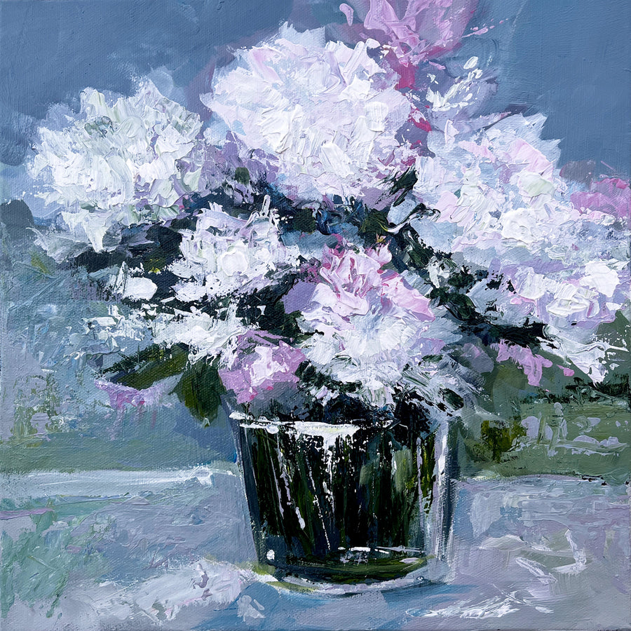 White Peonies in Vase