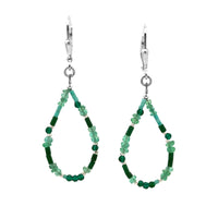 Emerald & Jade Loop Earrings