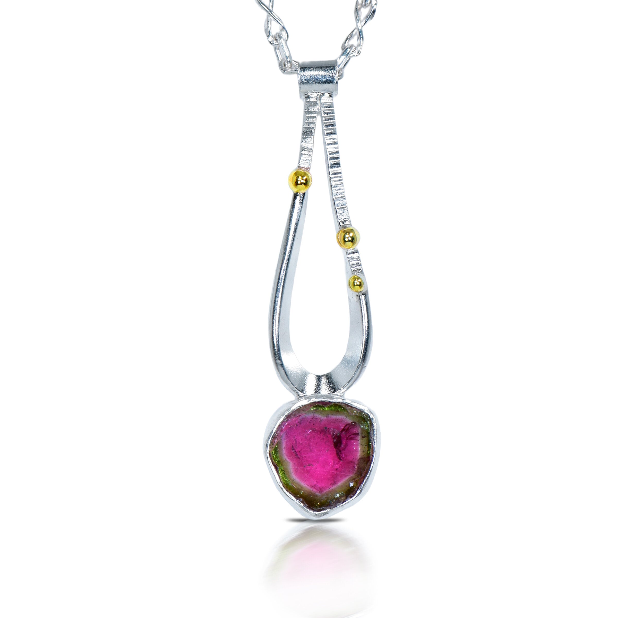 Watermelon Tourmaline Falls Pendant