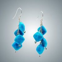 Turquenite & Silver Earrings