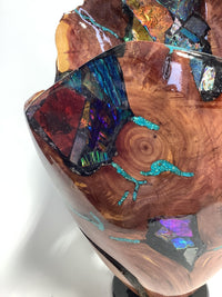 Purple Heart Juniper Dichroic Vase