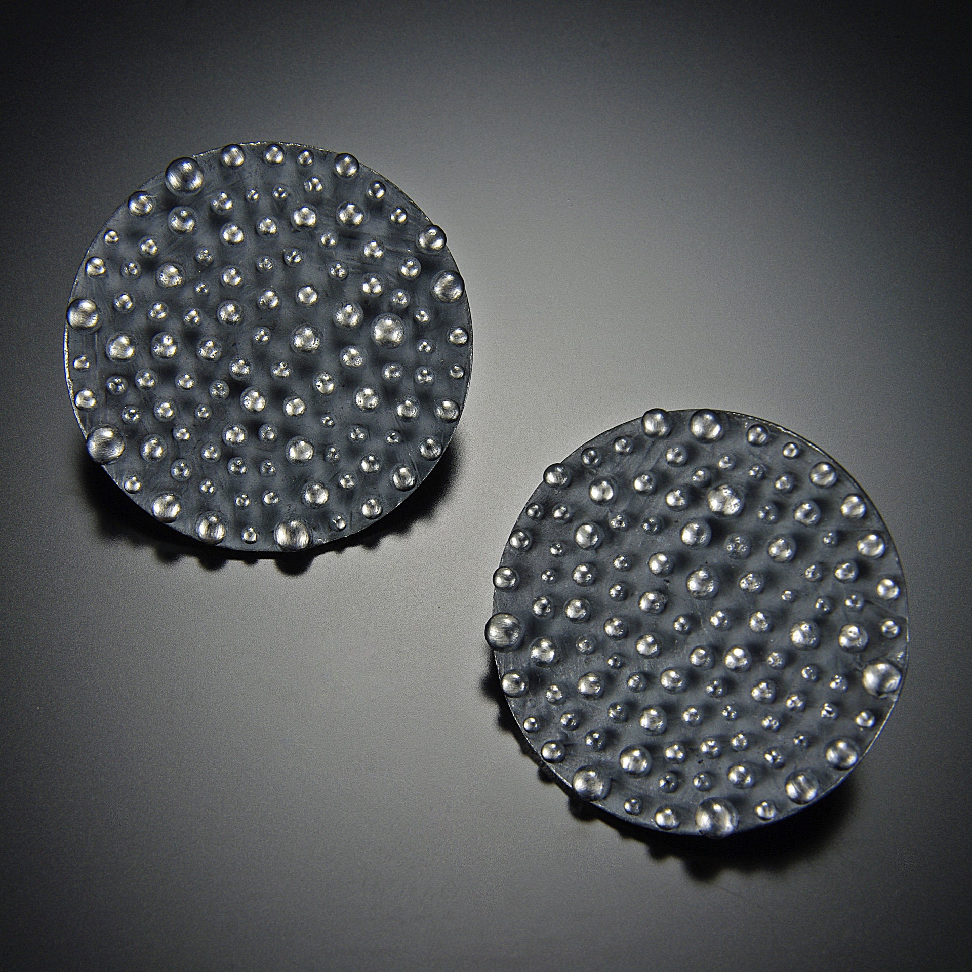Bumpy Disk Earrings