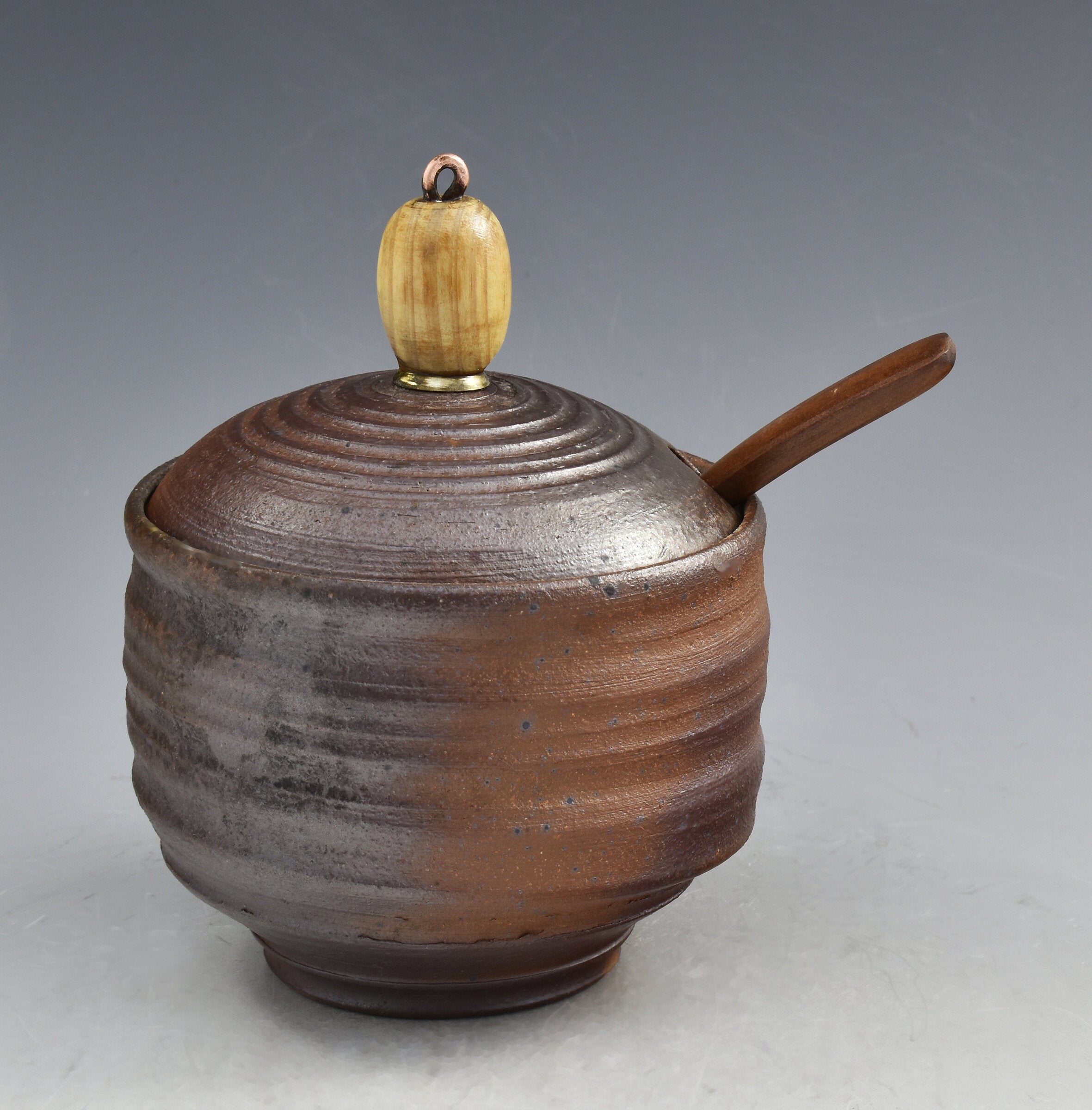 Tenmoku Stoneware Spice Jar