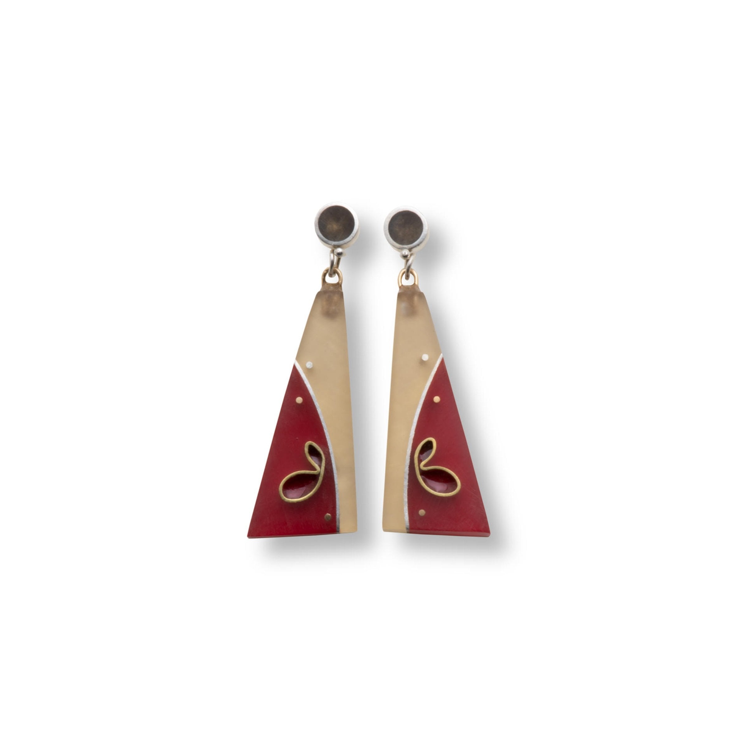 Floral Triangle Earrings
