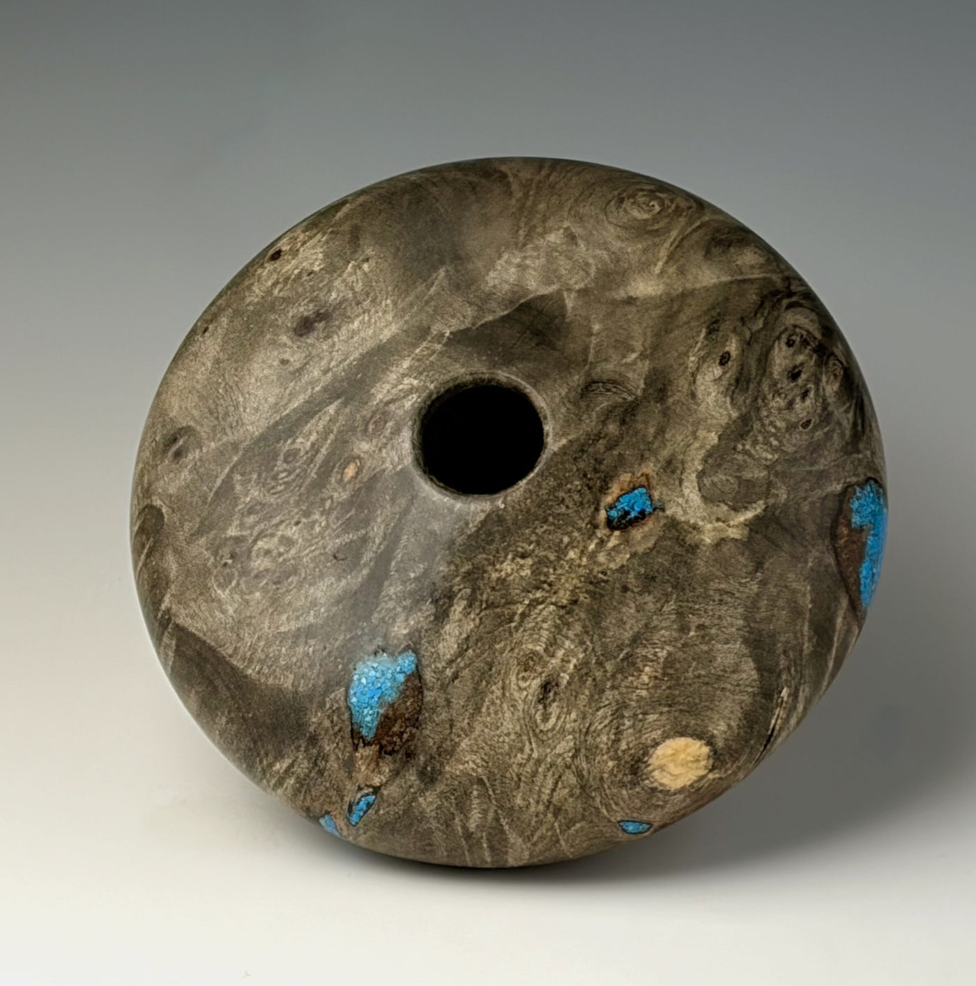 Hollow Form Turned from Buckeye Burl I