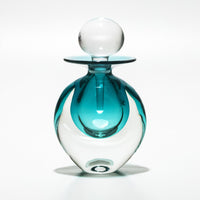 Flattened Perfume Bottle in Lagoon