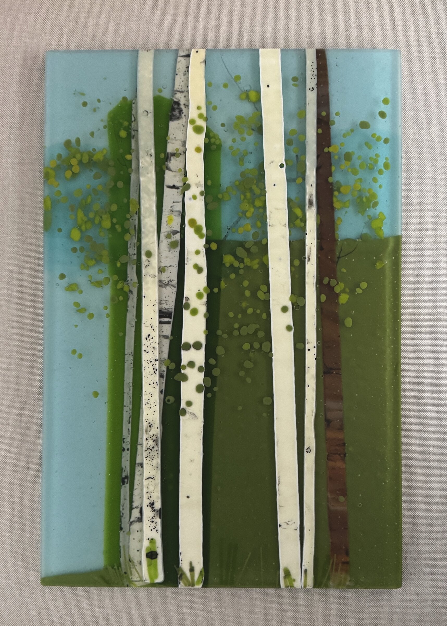 Abstraction of Aspens in Green