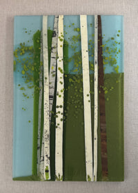 Abstraction of Aspens in Green