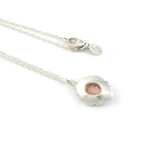 Scallop Oval Necklace with Oregon Sunstone