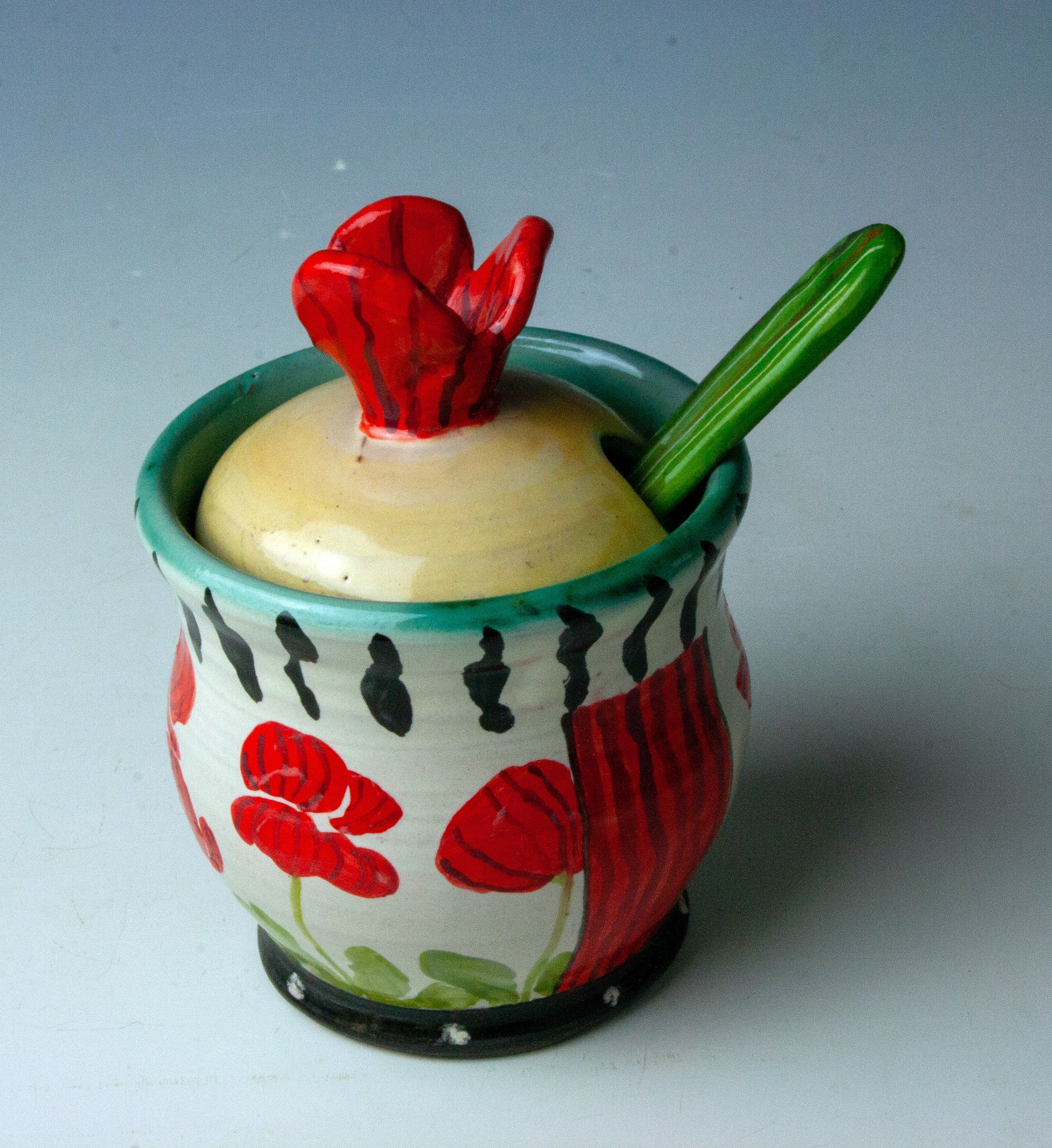 Poppy Jar with Spoon