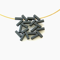 Oxidized Tube Pendant Necklace