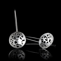 Domed Earrings with House Shapes