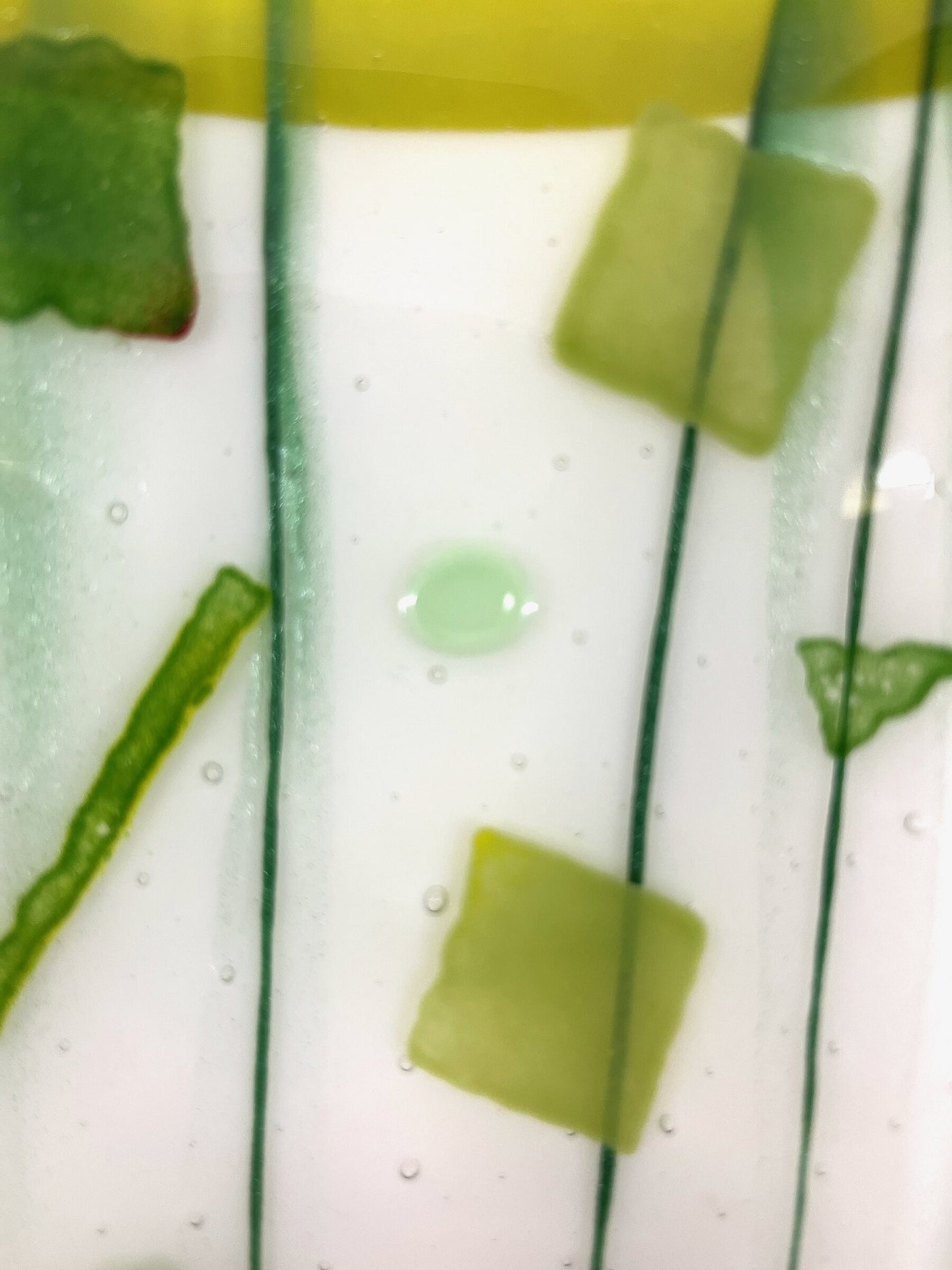 Green Triangles and Squares Tray