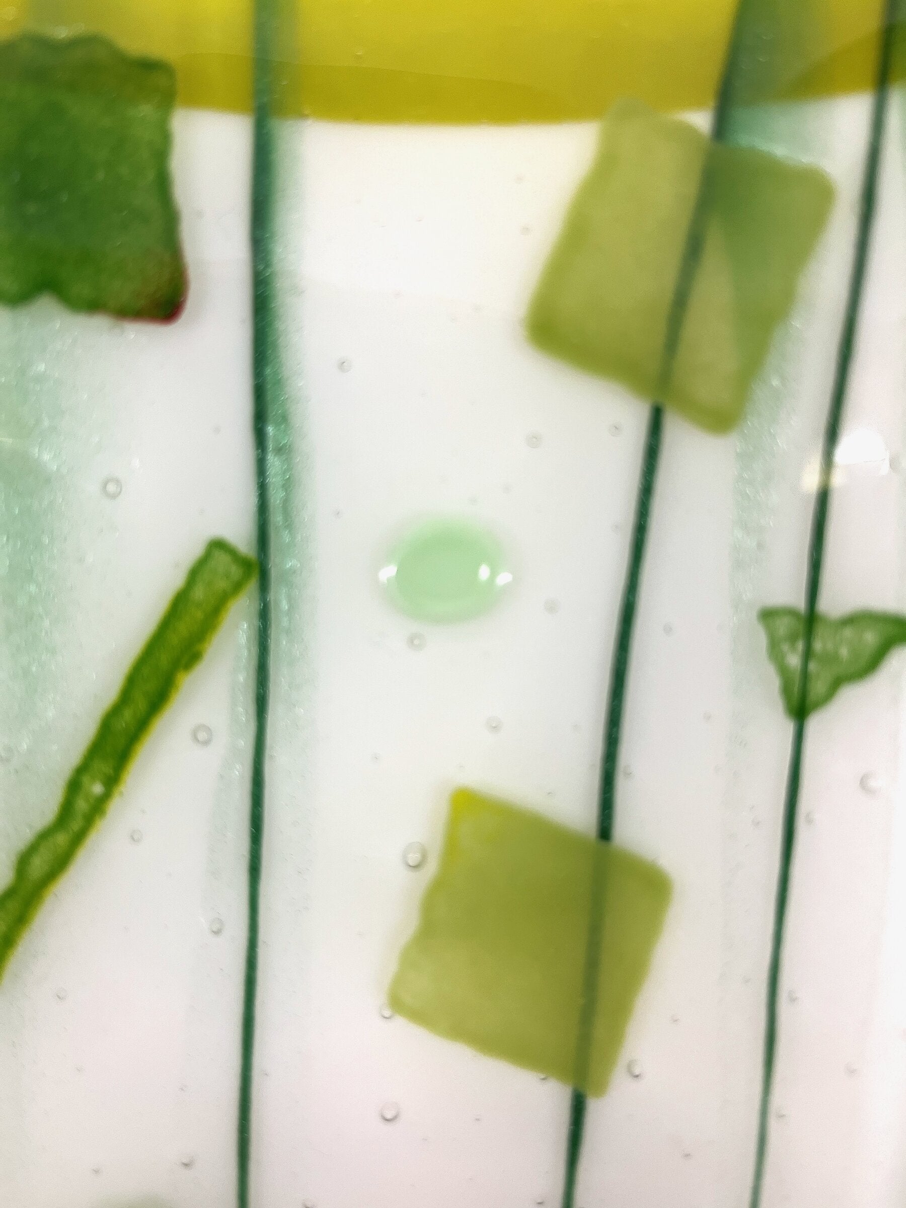 Green Triangles and Squares Tray