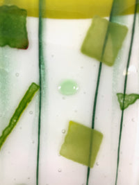 Green Triangles and Squares Tray