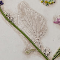 Yellow Sedum & Purple Salvia Heart Tile II