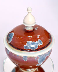 Crystalline Red & Blue Jewelry Jar