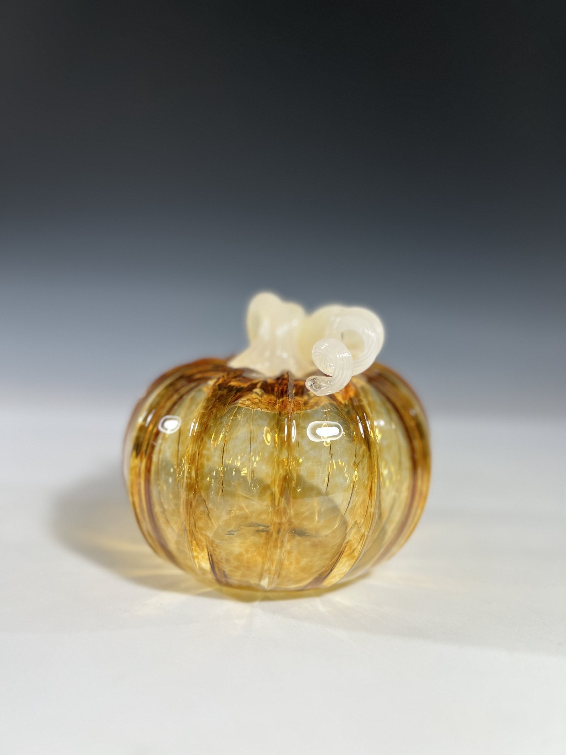 Amber Pumpkin with Cream Stem