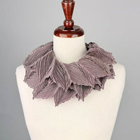 Feathered Pleated Scarf