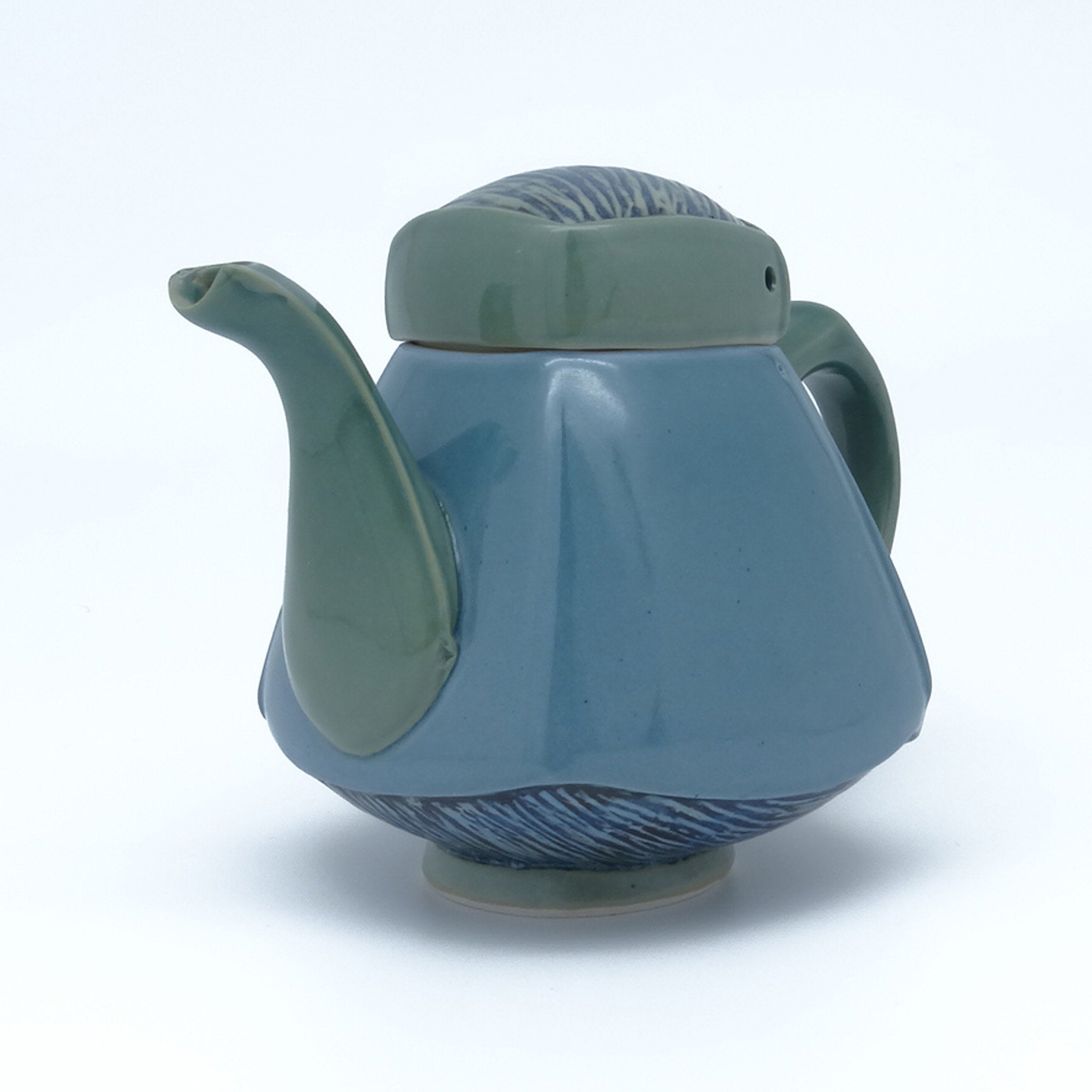 Blue Squarish Teapot